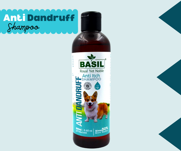 BASIL SHAMPOO Anti Itch Shampoo Anti Dandruff 250Ml OH MY PET